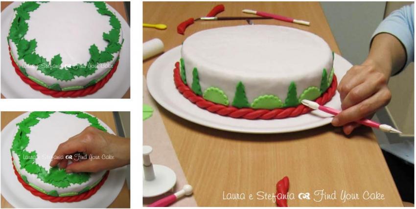 Stella Di Natale Pasta Di Zucchero Tutorial.Torta Con La Stella Di Natale Find Your Cake