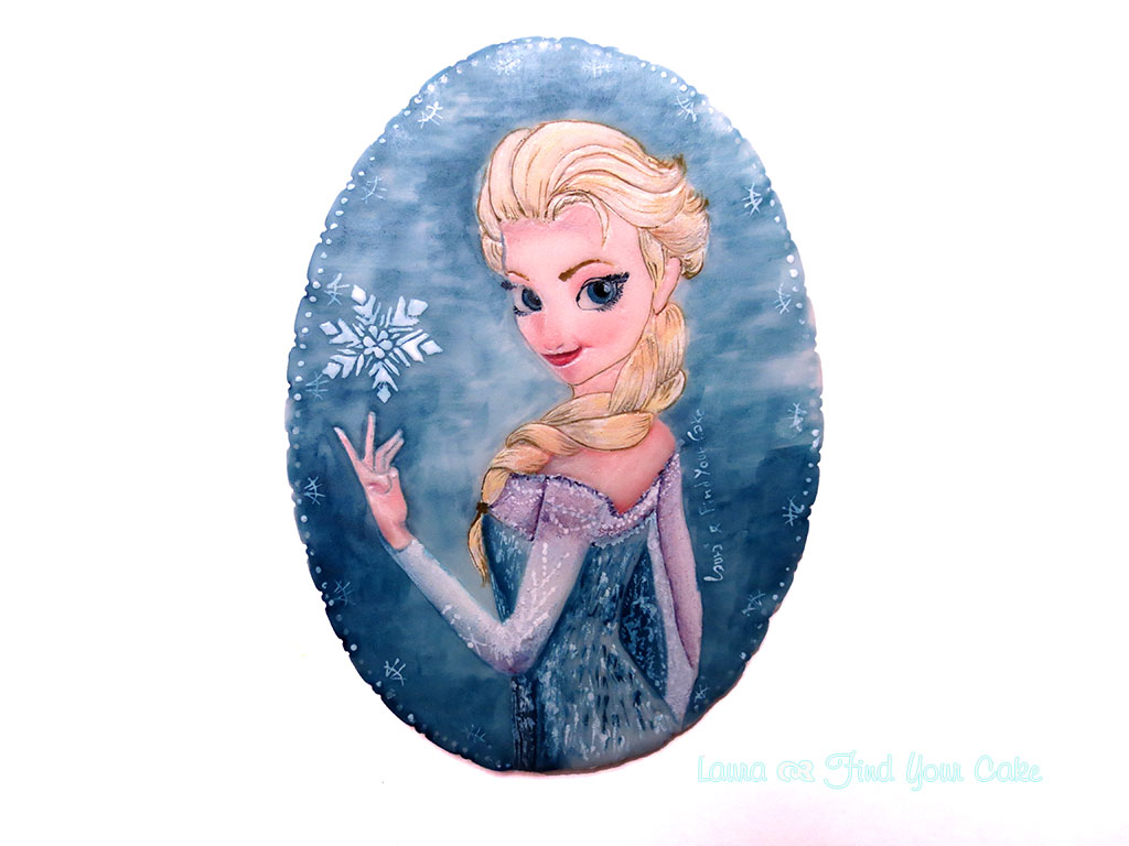 Elsa cake painting_03
