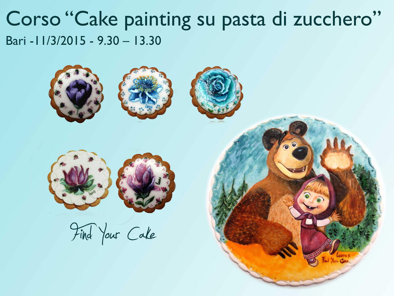 Corso “Cake painting su pasta di zucchero”