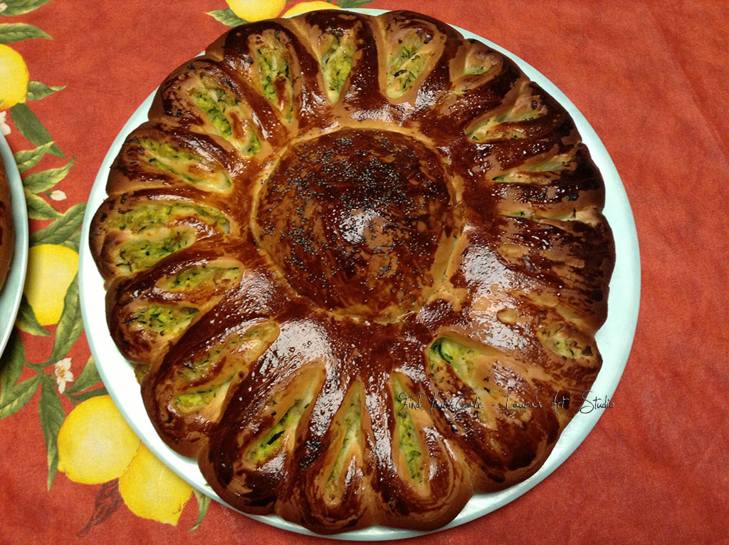 Brioche salata a fiore  con petalo singolo