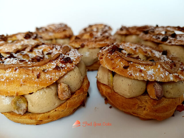 Paris Brest monoporzione con nocciole e pistacchi